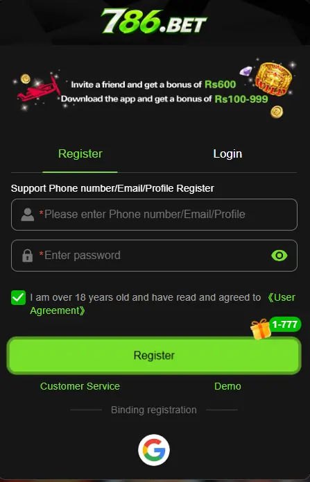 786bet Registration and Login